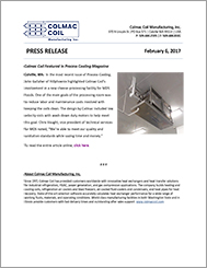 Colmac Coil Featured in Process Cooling Magazine