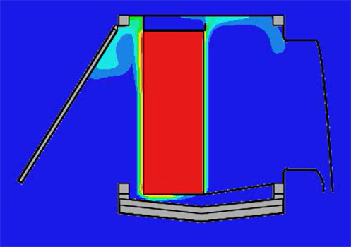 Heating And Cooling Effects Could Also Be Applied Showing Warm Return Air , Very Warm Outside Air And Cold Air Leaving The Cooling Coils